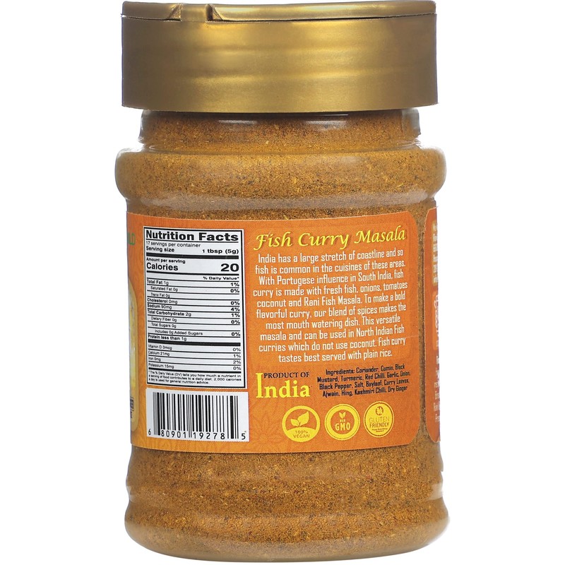 Rani Fish Curry Masala (14-Spice Curry Blend for Fish) 3oz