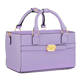 CRS Cross Rink Side Cube Tote - Accessory Bag for Figure Skating, Ice Skating, Roller Skating, Inline Skating, Ballet, Dance, Cheer, Tennis, and Other Sports. (Purple-Lavender, Rink Side Tote)
