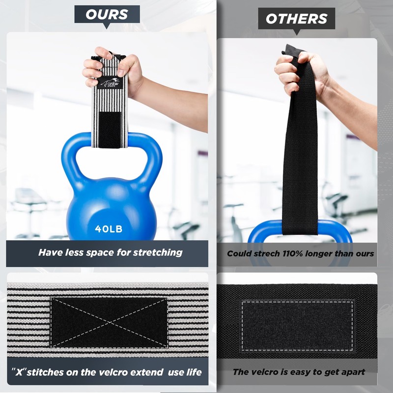 18'' Professional Wrist Wraps for Weightlifting 2PCS(IPF Approved),Heavy Duty Gym