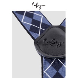 Lafayon Mens Braces Braces For Men 4 Clips Y-Back 3.5cm Wide Heavy Duty Adjustable Elastic Mens Suspenders Durable Suspenders Strong Metal Clips