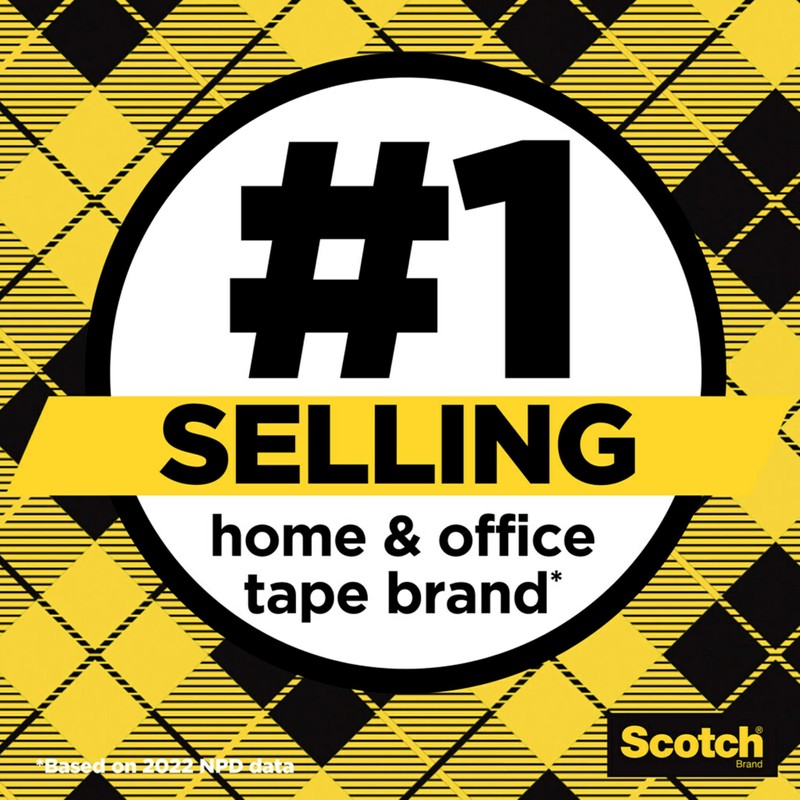 Scotch Double Sided Tape, Permanent, 1/2 in x 400 in,