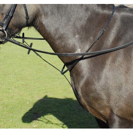 Windsor Leather Standing Martingale in Black or Havana Pony, Havana