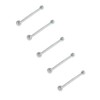 Set 5 Solid 925 sterling silver/tiny silver ball nose studs