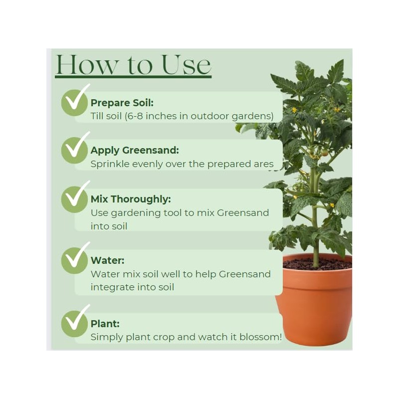 Soil Sunrise Greensand Soil Additive (5 Pounds) Special Container Gardening