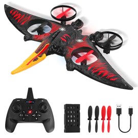 Henakmsl RC Aeroplane 2.4GHz Remote Controlled Aeroplane L0713 Quadcopter Floating Fighter Aircraft RC Aeroplane RTF for Beginners/Children/Adults, USB Charging, Red