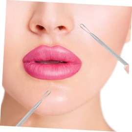 WOONEKY 7pcs Stainless Steel Double-headed Pimple and Blackhead Removal Tool Special Ring Design for Pore Cleansing and Treatment