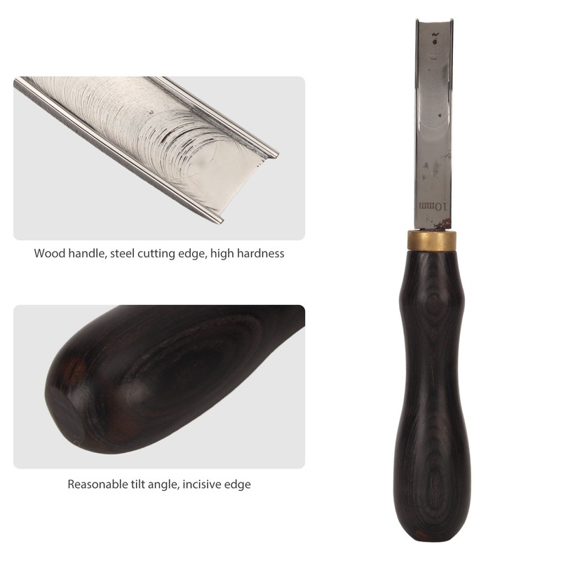 Leather Edge Skiving Beveler Tool Wooden Handle Leather Trimmer Leathercraft