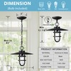 Bunkos Outdoor Pendant Light Matte Black Exterior Hanging Light, 1-Light