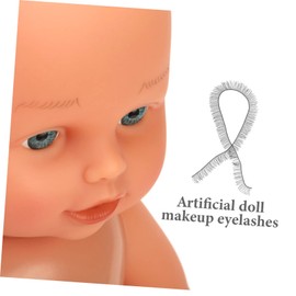 WOONEKY 30pcs Doll False Eyelashes Pre Glued Soft Fake Eyelashes for Doll Toys Decorative Lashes for Girls Crafts