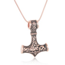 Norse Viking Thor Hammer Talisman Urn Necklace for Ashes Holder, Stainless Steel Men Vintage Cremation Jewelry Nordic Viking Amulet Cremation Urn Pendant Mjolnir Keepsake Jewelry Necklace for Men