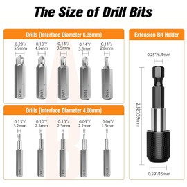 Stripped Screw Extractor Set Damaged Screw Remover Kit 22pcs for HSS Broken Bolt with Magnetic Extension Bit Holder and Socket Adapter