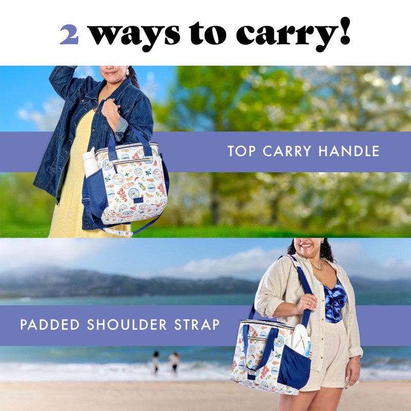 Fit & Fresh, 24-Can Soft Cooler Bag Insulated Leak-Resistant, Portable
