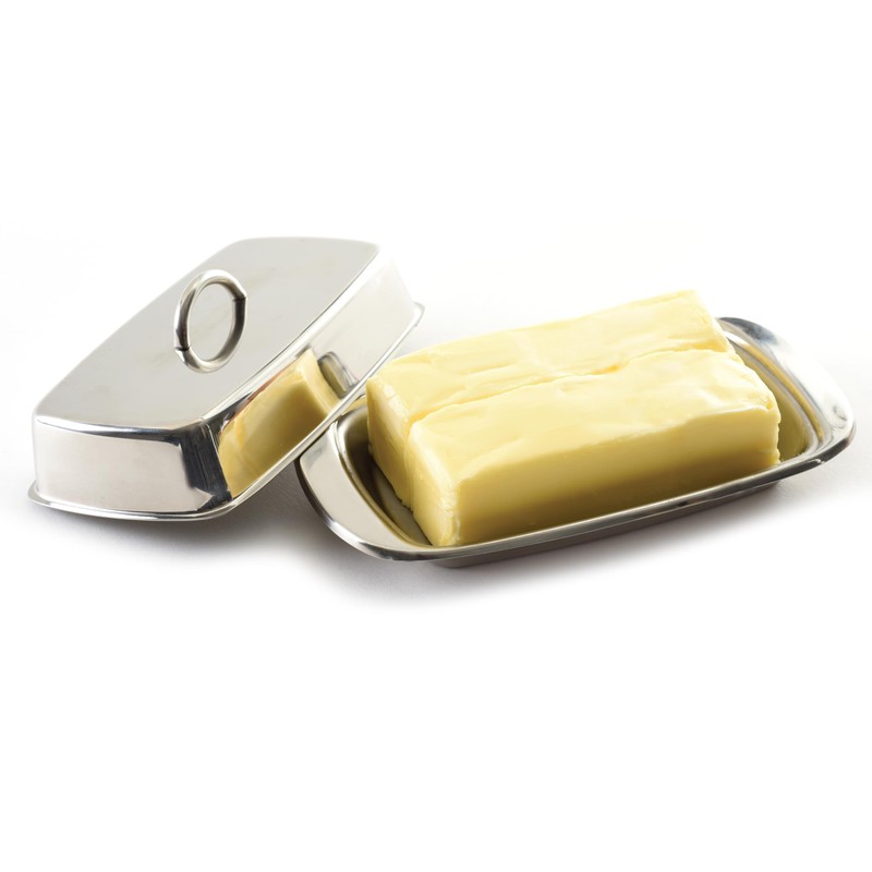 Norpro Stainless Steel Double Covered Butter Dish