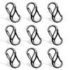COMNICO Zipper Lock Clips, 9 PCS Alloy Double Opening Theft