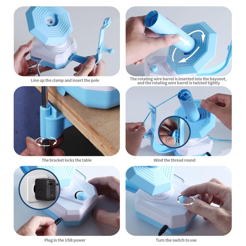 Outbit Automatic Yarn Ball Winder Electric Yarn Winder USB Port