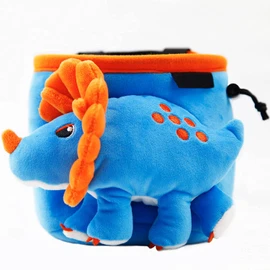 Chalkbag dinosaur for rock climbing