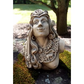 Small Celtic Goddess Rhiannon Bust by Dryad Design Welsh Druidry Statue