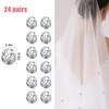 24 Sets Wedding Veil Weights Magnetic Pearls/Diamonds- Bridal Veil Weights