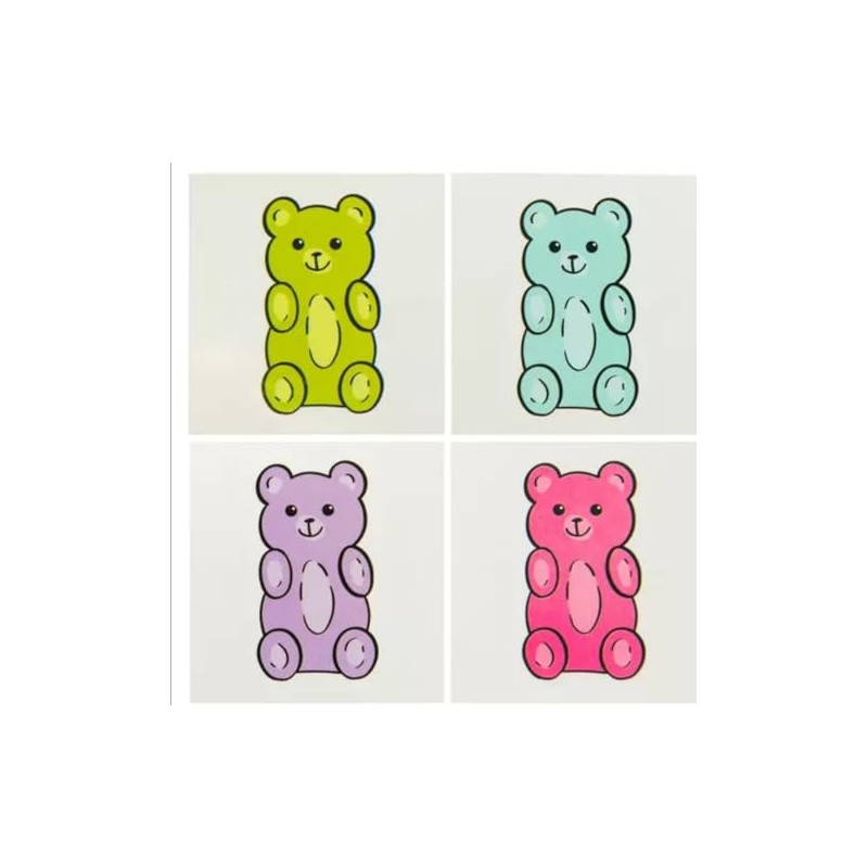 Gummy Bear Tattoos | 24 Pc | Temporary