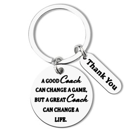Appreciation Coach Thank You Gifts for Coaches Basketball Volleyball Gift Keychain for Coach Retirement Gifts for Women Men Tennis Coach Birthday Gifts Keychains