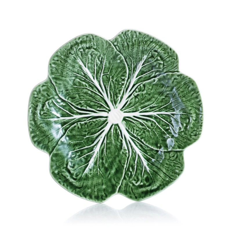 Bordallo Pinheiro Cabbage Green Dinner Plate, Set of 4