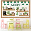 Welcome Bulletin Board Coffee Greenery Bulletin Board Set Coffee Cup