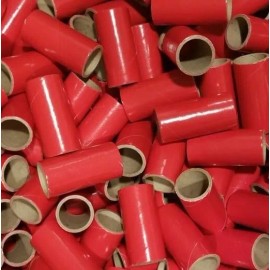 25pc 1" x 2.5" red firework kraft tube