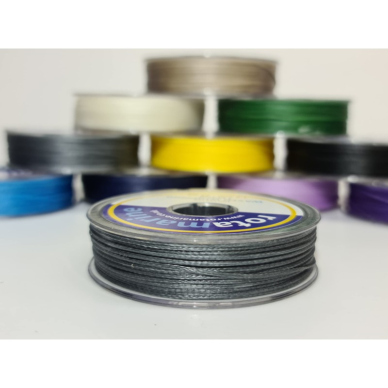 Whipping Twine 1.2mm 35mt Polyester Waxed Thread Spool (White)