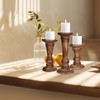Hand Crafted Decorative Wooden Candle Holder Stand Siren Shape, Candelabra,