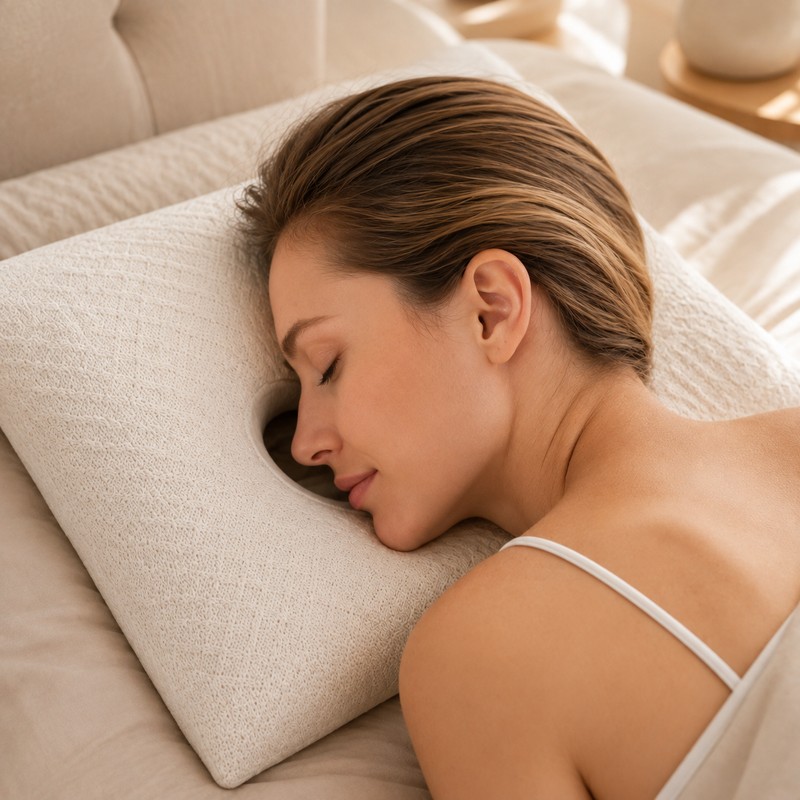 Ear Protection Pillow for Side Sleepers – Donut Ear Hole
