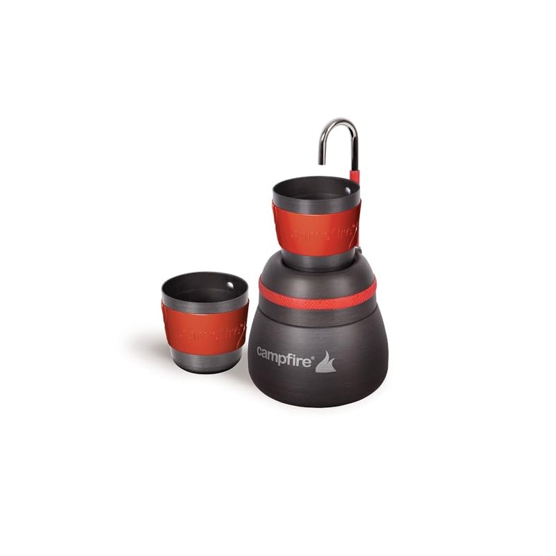 Campfire Anodized Coffee Percolator with 2 Espresso Cups