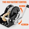 Manual Hand Crank Winch with 33 ft Steel Cable, 800/3500