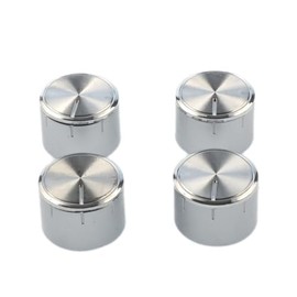 Universal-Gasreglerknöpfe für Herd und Herd, silberfarben, 4 Stück