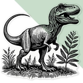 Extra Large 460mm 'T Rex Dinosaur' Transparent/Clear Sticker Decal for Windows/Cars/Walls (DC00127167)