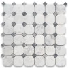 Stone Center Online C807XP Carrara White Marble 2" Octagon Mosaic