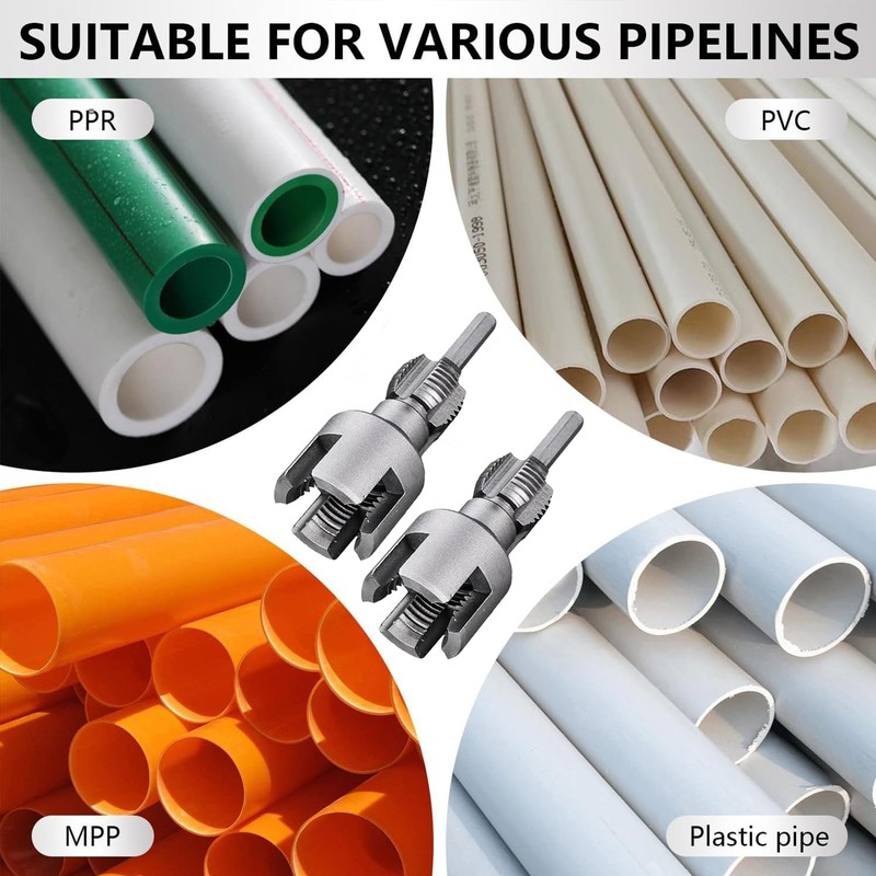 2025 New Pipe Thread Cutting Tool，Integrated Internal & External Pipe