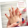 Healvian 24pcs Cartoon Nail Stickers for Easy to Apply False