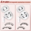 Higu clace Magnetic-Eyelashes with Applicator 4 Pairs Magnetic-Lashes Natural Look
