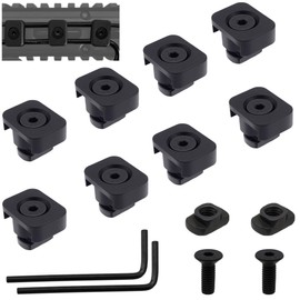 Ficero Metal Pressure Switch Cable Guides for M-LOK System, Flashlight Laser Wire Management Clips (8 Pack)