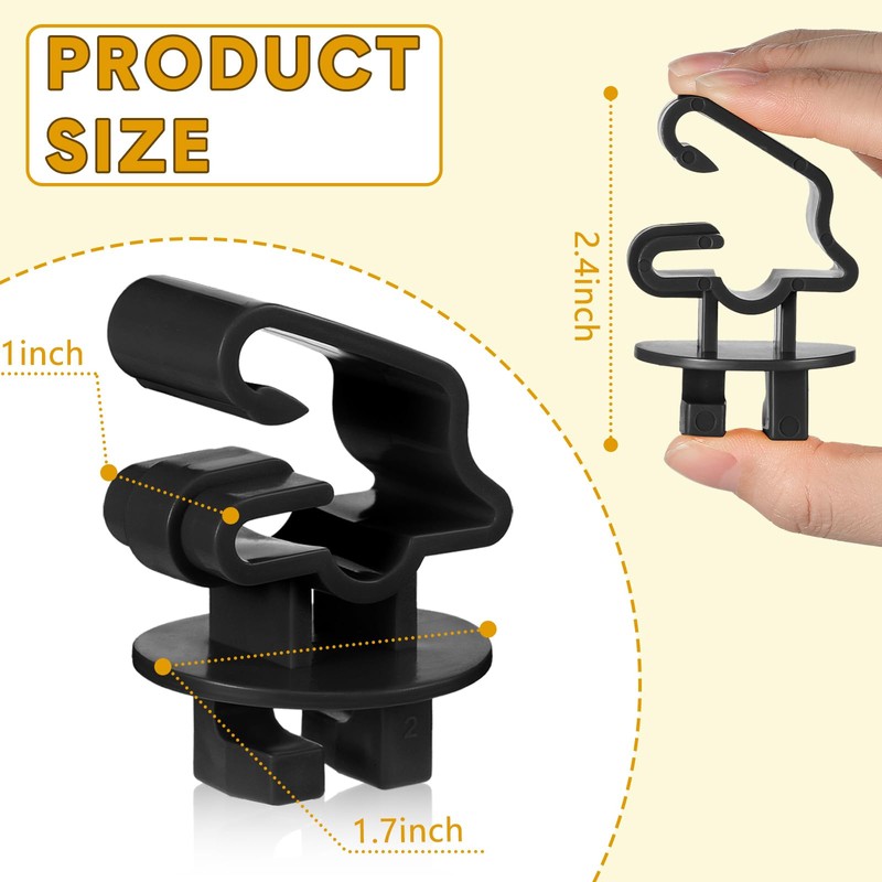 Geiserailie 150 Pcs Black T Post Insulators Electric Fence Posts