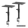 suptek Clamp-on Speaker Stand Desk Mount Set, Height Adjustment, Swivel,
