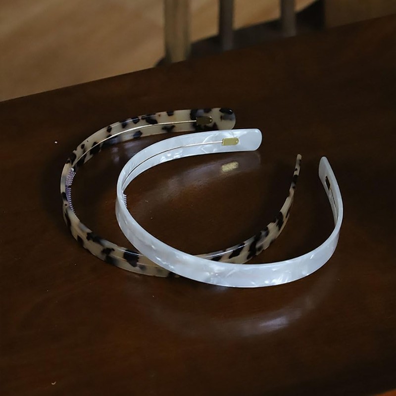 JIHUOO Plastic Tortoise Headband Plain Basic Head Band Non Slip
