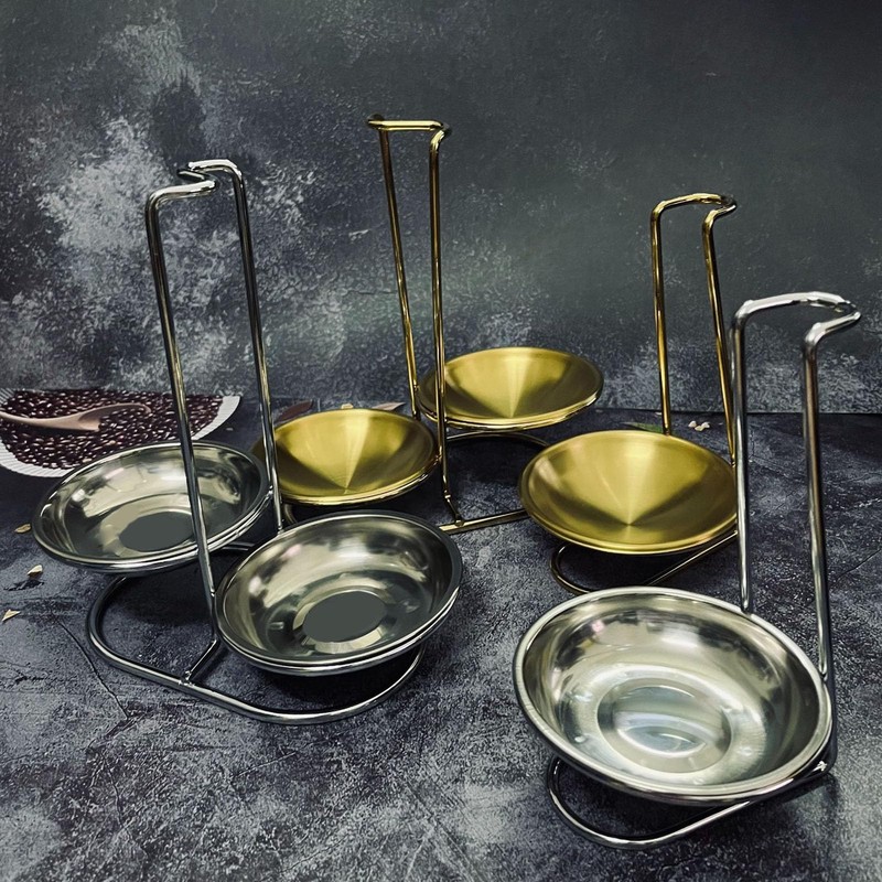 Spoon Rest Holder, Vertical Stainless Steel Stew Soup Ladle Holder,