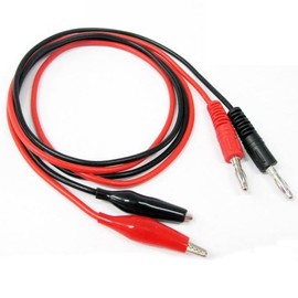 AYMBH 1M 4mm Banana Plug to Alligator Clips Test Leads Kit Flexible Copper Wire Set Durable Rated Electrical Testing Cables Secure Crocodile Clips Ideal for Multimeter Automotive (2PCS Red & Black)