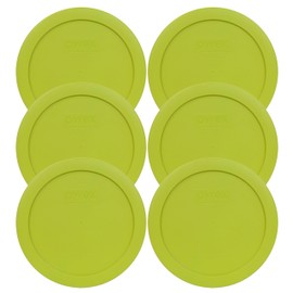 Pyrex 7201-PC 4-Cup Edamame Green Plastic Storage Lid, Made in USA - 6 Pack
