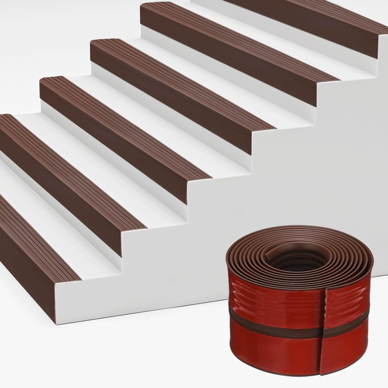 Stair Nosing Edge Trim,9.8 Ft Non-Slip Step Edge Protector,Rubber Edging
