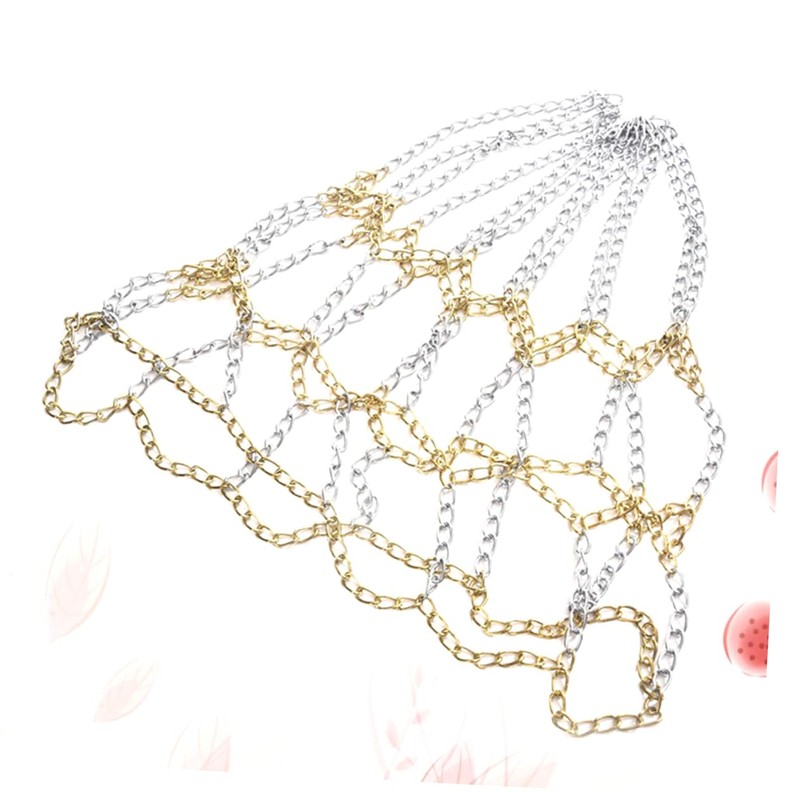 KICHOUSE Practical Basketball Net Pocket Iron Chain Net for Home