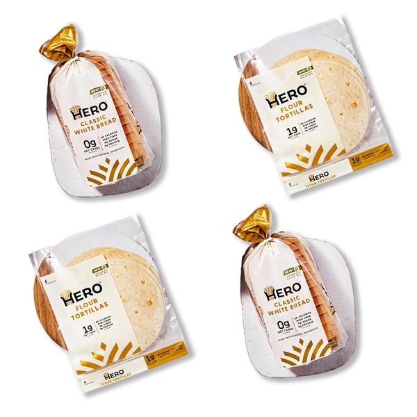 Hero Favorites Bundle — 0g Net Carb White Bread, 1g