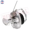 HQS 2x Chrome Lever Style Locking Fuel Cap 4" For