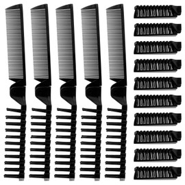 Foldable Hair Combs in Bulk, Individually Wrapped for Women and Men, Sturdy Double Tooth Hair Pocket Comb, Suitable for Travel Hotel Homeless Shelter Charity Church Black (7.8 inch, Count, 120)